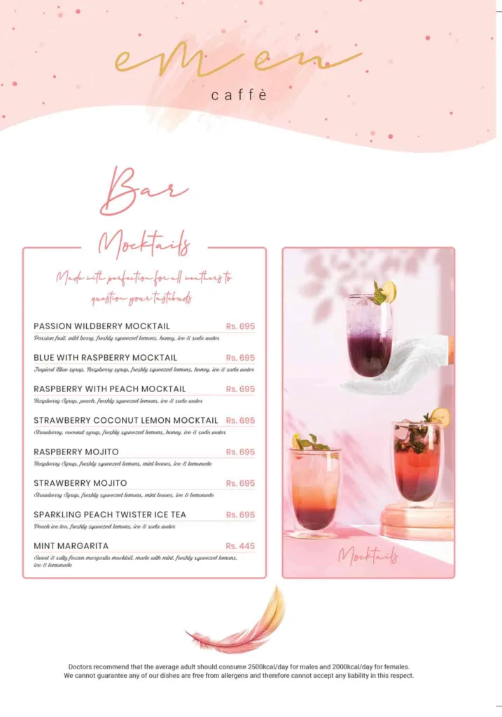 bar menu em en