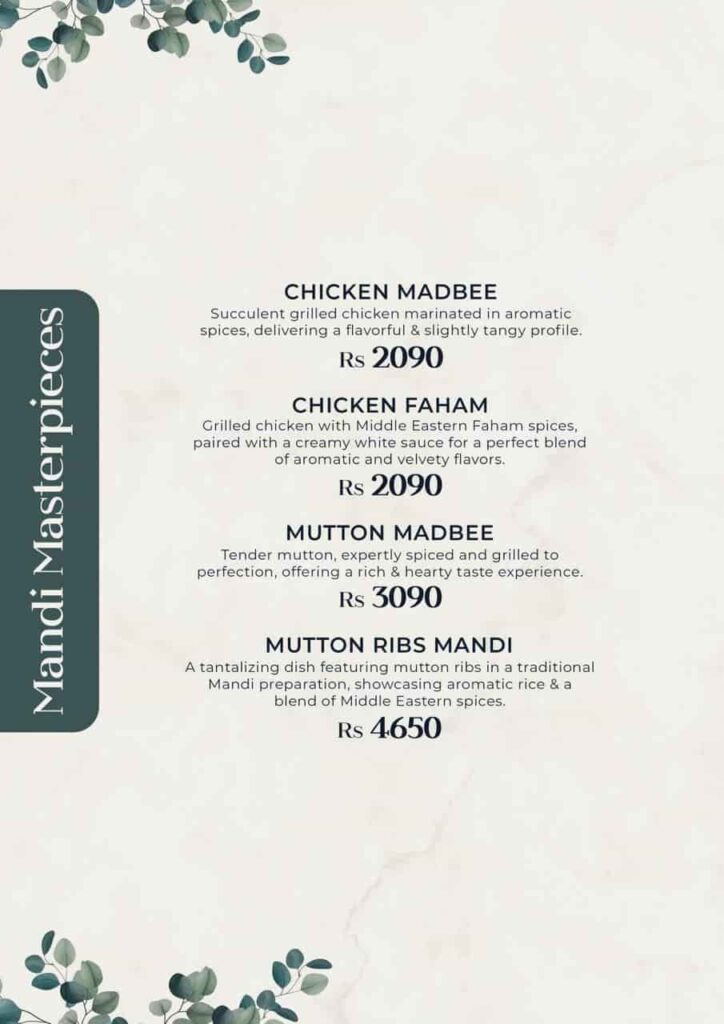 terraza mandi menu