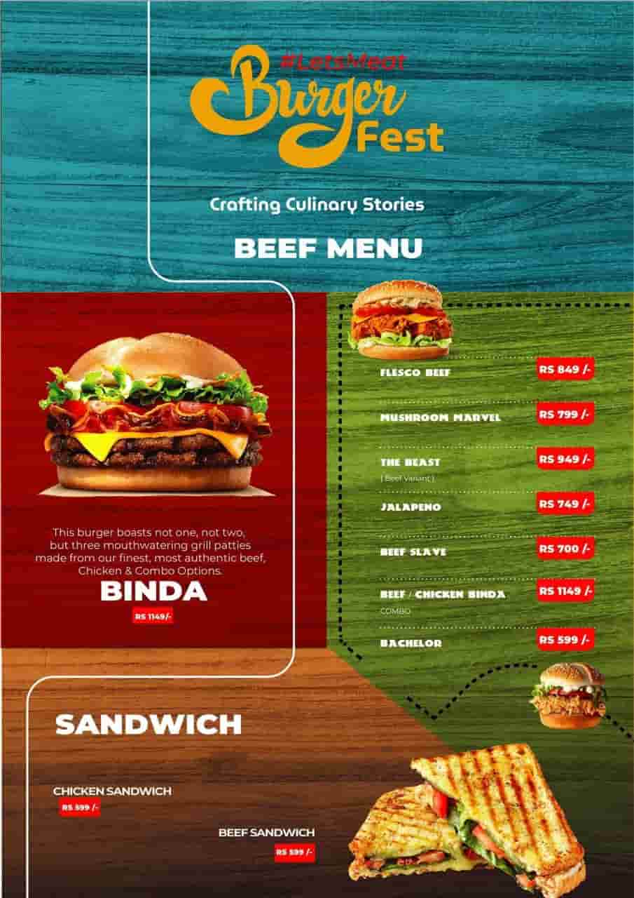 burger fest islamabad beef menu