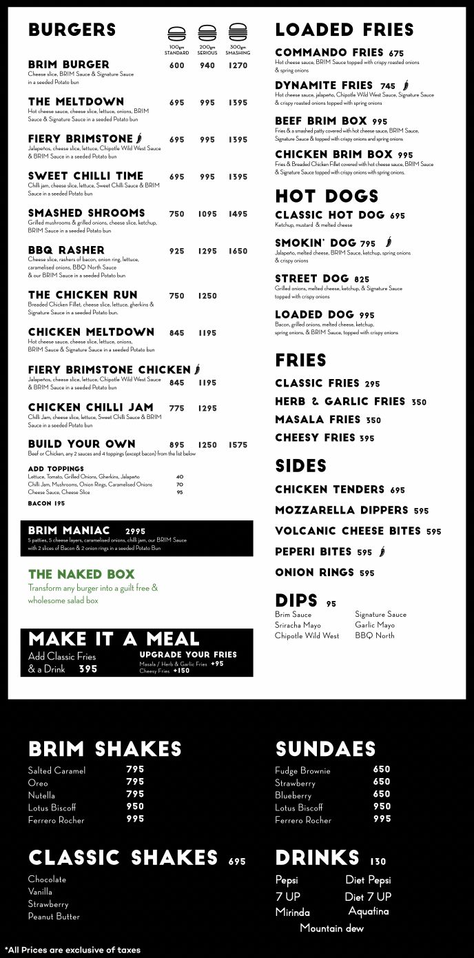 brim burgers menu