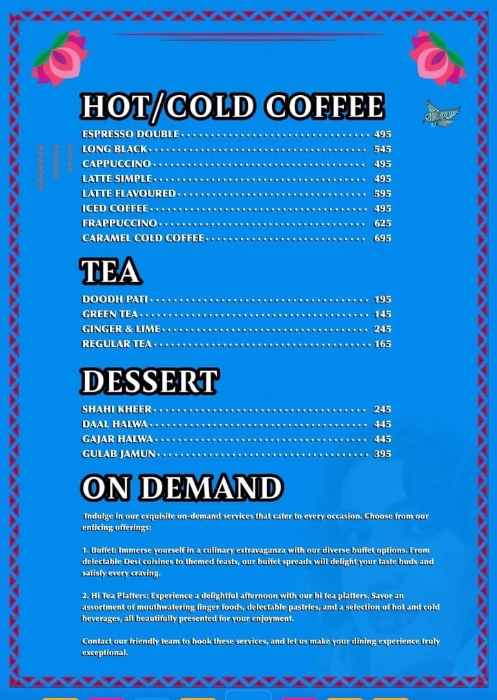 khaaba dessert menu