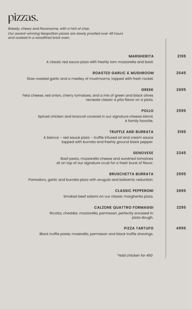 bistro noir menu