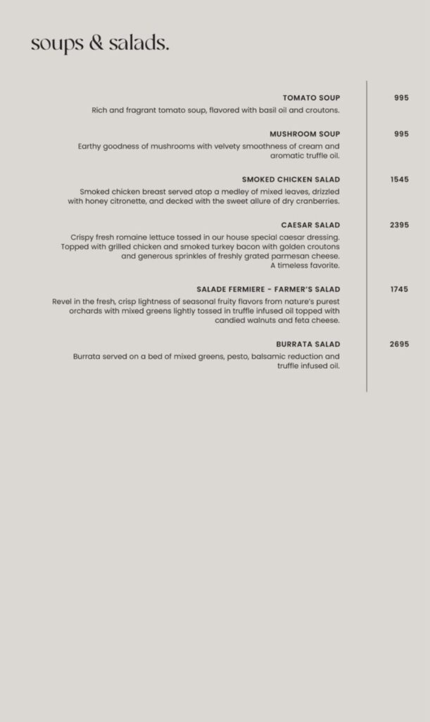 bistro noir menu