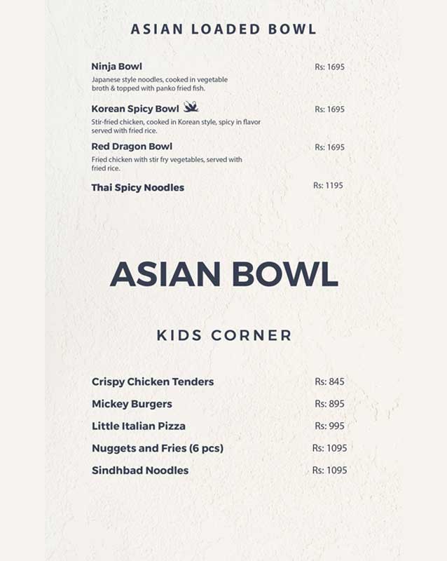 noodles menu