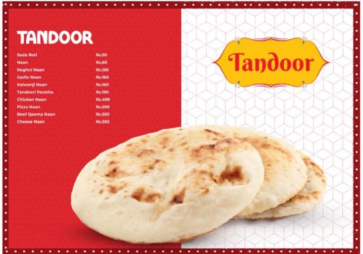 tandoor menu