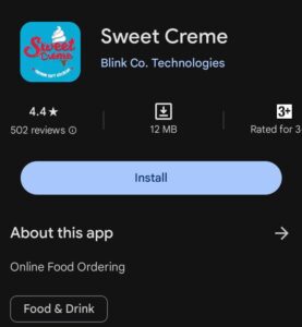 sweet creme app