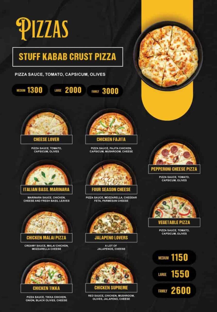 tayto cafe pizza menu