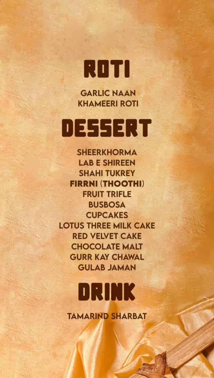 the lost tribe high tea menu