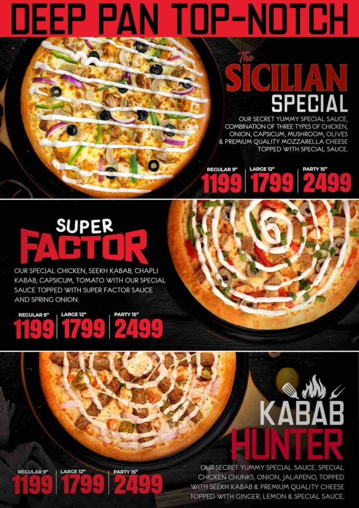 The Sicilian Multan pizza menu