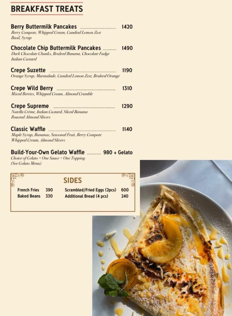 cosa nostra menu