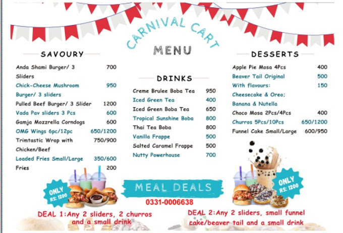 Carnival Cart Menu