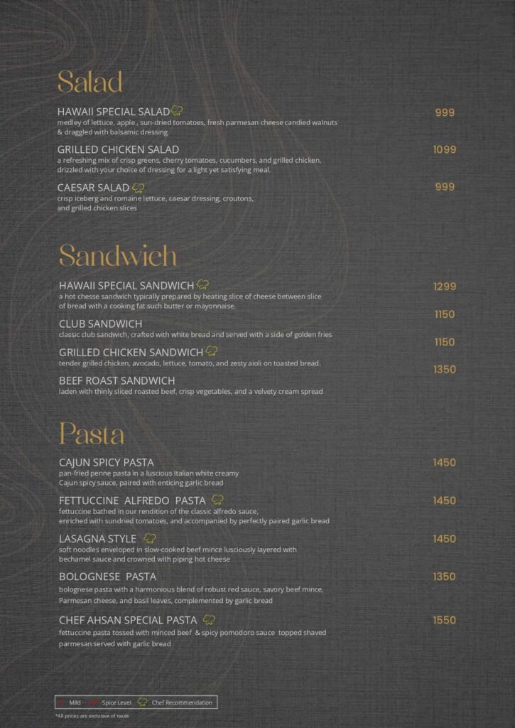 cafe hawaii menu